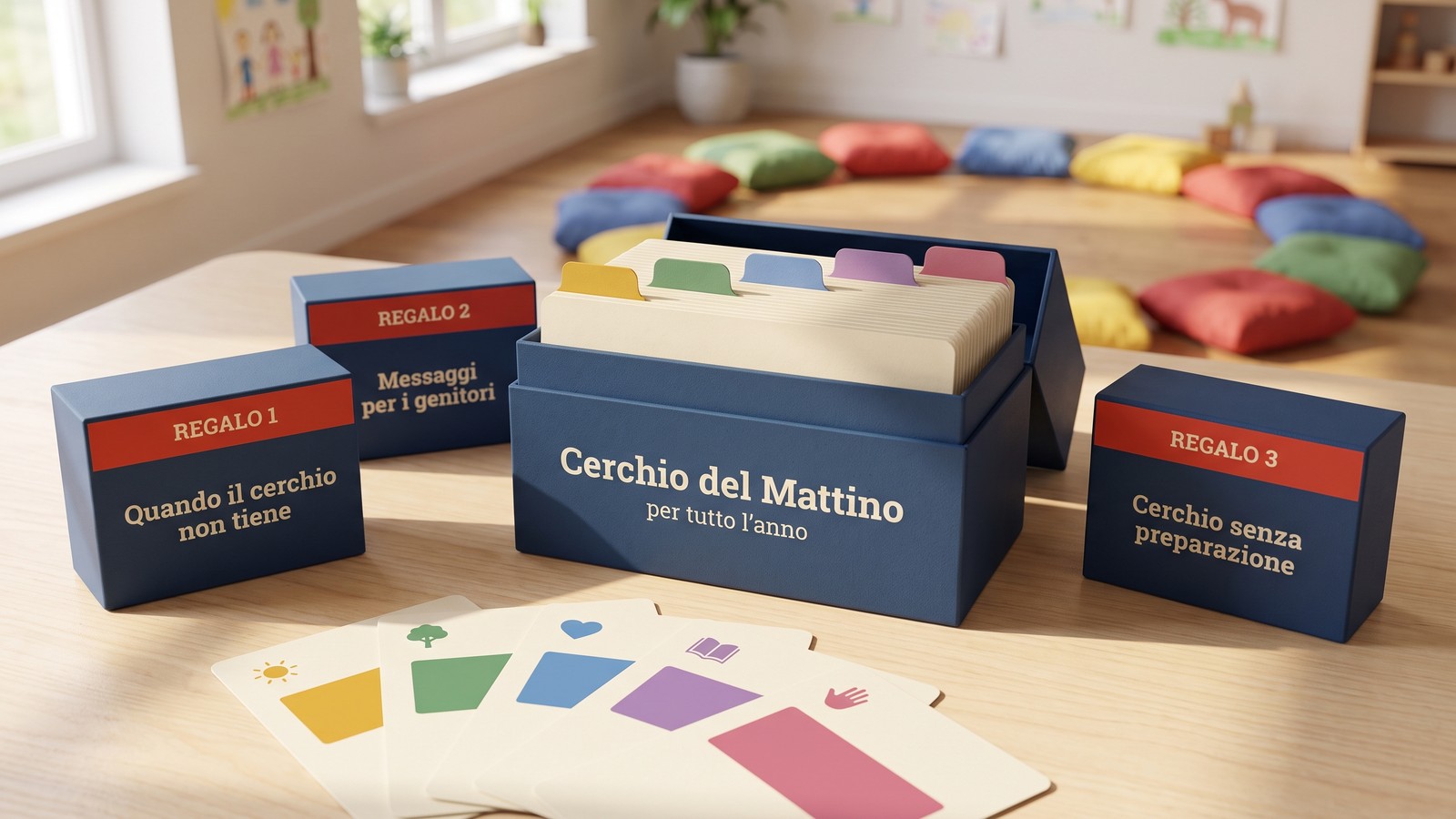 Cerchio del Mattino – lo schedario con le 200 carte e i 3 regali